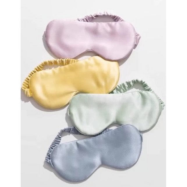 100% zijde ontspanningsslaapmasker - 22 mm - effen kleuren - oversize - Glow and Vital