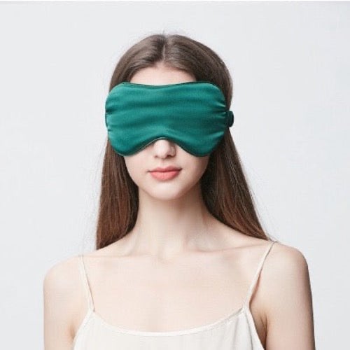 100% zijde ontspanningsslaapmasker - 22 mm - effen kleuren - oversize - Glow and Vital