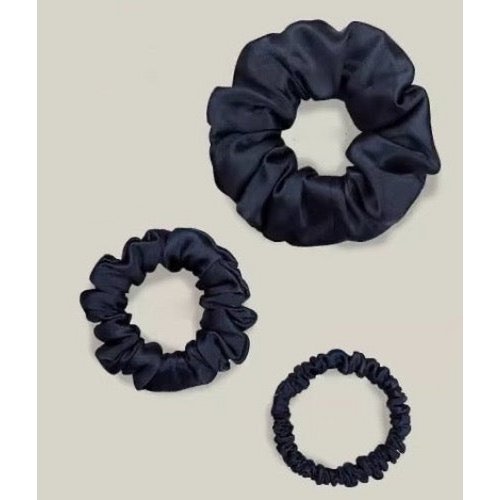 100% Zijden Scrunchie Set - 19 momme - Een set van 3 - Glow and Vital