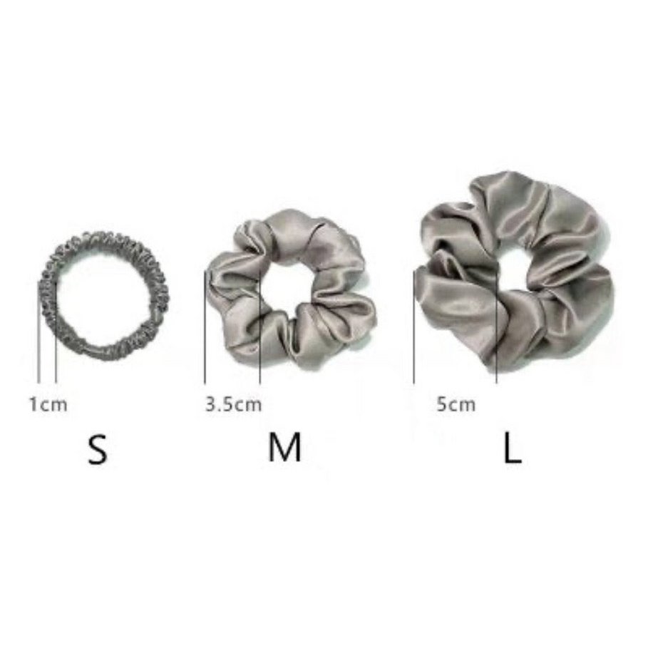 100% Zijden Scrunchie Set - 19 momme - Een set van 3 - Glow and Vital