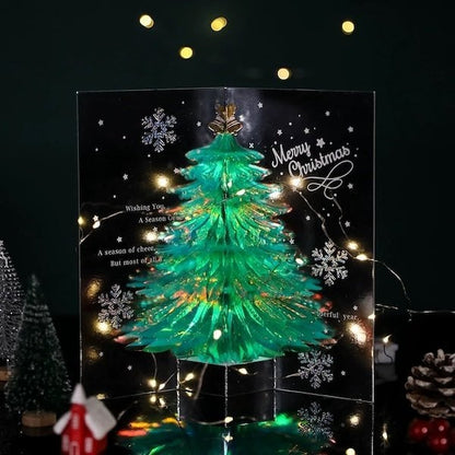 3D - cadeaukaart - fonkelende kerstboom - cadeaubon - Glow and Vital