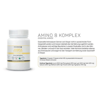 Amino 8 Complex – Essentiële aminozuren - Glow and Vital