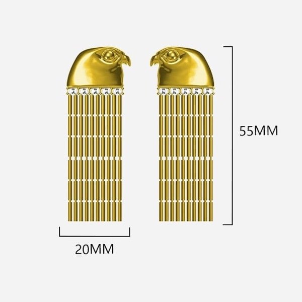 Eagle Head - Egyptisch ontwerp kwast oorbellen - Glow and Vital