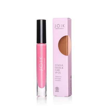 JOIK ORGANIC Colour, Gloss &amp; Care Lip Oil 01 Pastel Pink 10 ml - Glow and Vital