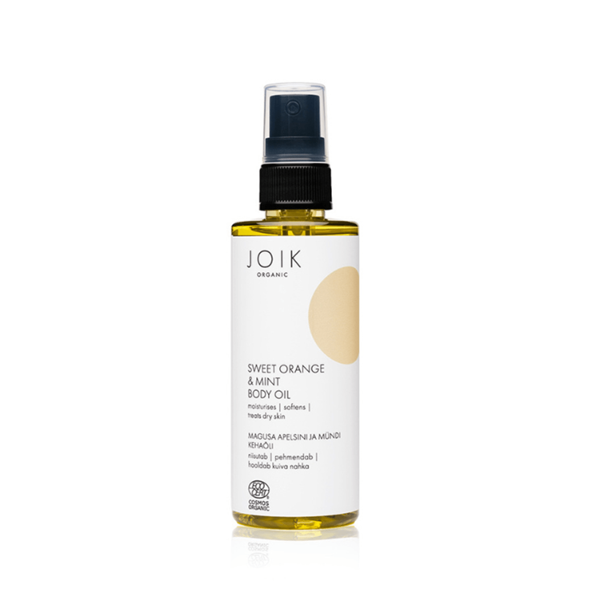 JOIK Organic Vegan Sweet Orange &amp; Mint Body Oil 100ml - Glow and Vital