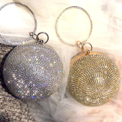 Luxe Ball Clutch - Bling Bling Diamonds - Goud en Zilver - Glow and Vital