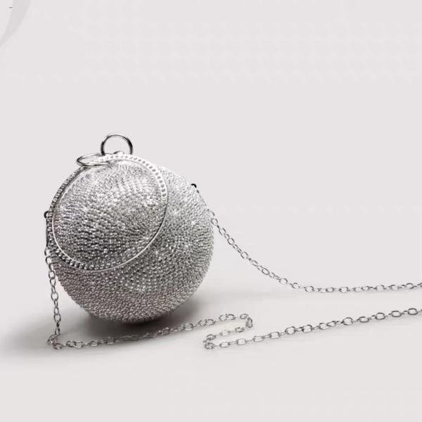 Luxe Ball Clutch - Bling Bling Diamonds - Goud en Zilver - Glow and Vital