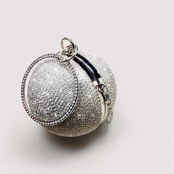 Luxe Ball Clutch - Bling Bling Diamonds - Goud en Zilver - Glow and Vital