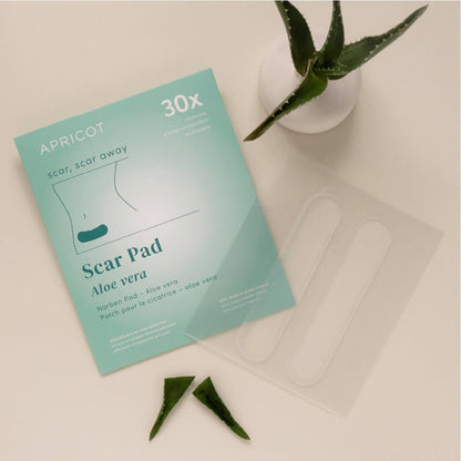 NEW - APRICOT Scar Pads with Aloe Vera - 30 Treatments - Glow and Vital