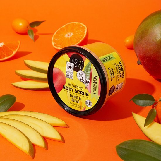 Organic Shop - Organic Mango &amp; Sugar Body Scrub Peeling Do Ciała O Zapachu Mango - 250ML - Glow and Vital