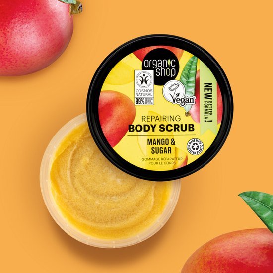 Organic Shop - Organic Mango &amp; Sugar Body Scrub Peeling Do Ciała O Zapachu Mango - 250ML - Glow and Vital