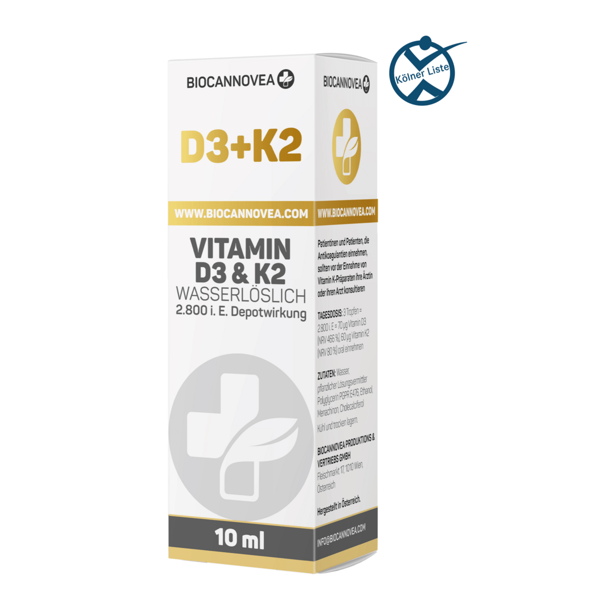 Vitamine D3+K2 wateroplosbaar - Glow and Vital