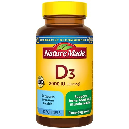 Nature Made Vitamin D3 2000 IU (50 mcg) Softgels